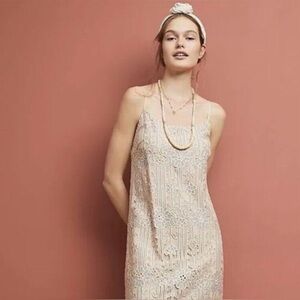 Anthropologie Eri + Ali Twilight Midi Lace Dress Sz Small